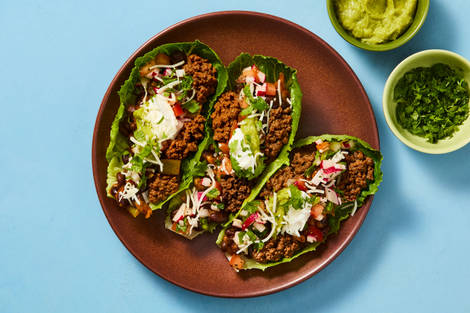 One-Pan Beef & Bean Lettuce Wraps