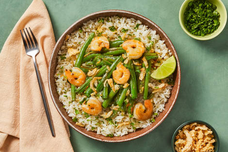 Sweet Chili Shrimp & Green Bean Bowls