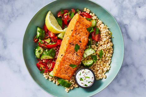 Seared Trout & Lemony Couscous