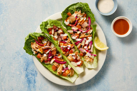 Shawarma-Spiced Chicken Lettuce Wraps