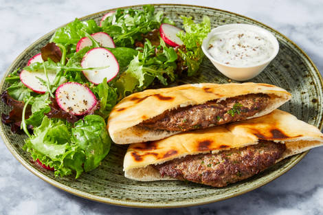 Lebanese-Style Beef-Stuffed Pitas
