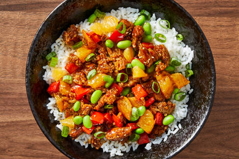 Szechuan-Hoisin Turkey & Rice Bowls