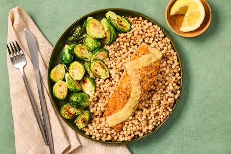 Seared Salmon with Lemon-Dijon Sauce