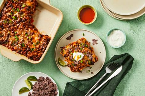 Mexican-Style Beef & Bean “Lasagna”