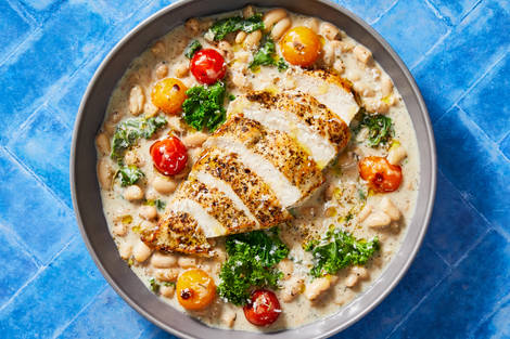 Tuscan Chicken & Stewed White Beans