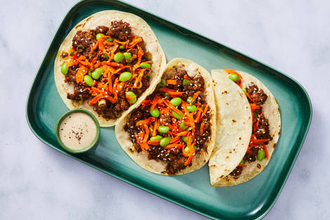 Bulgogi Beef Tacos with Pickled Carrot
