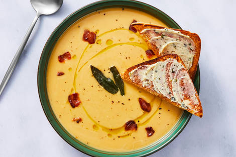 Butternut Squash Soup with Bacon