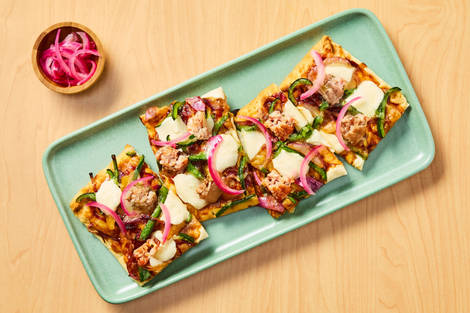 BBQ Flatbreads with Chicken Sausage