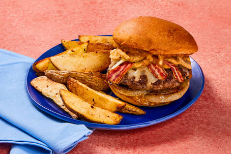 White Cheddar-Bacon Crunch Burgers 