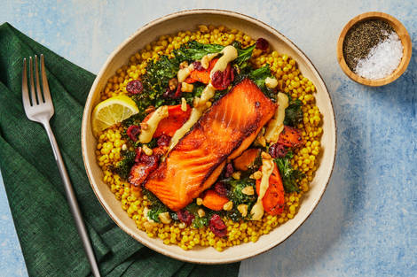 Salmon & Maple Carrot Power Bowls