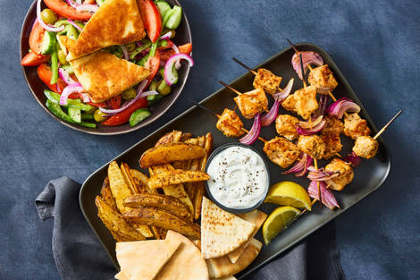 Chicken Souvlaki Kebabs with Tzatziki