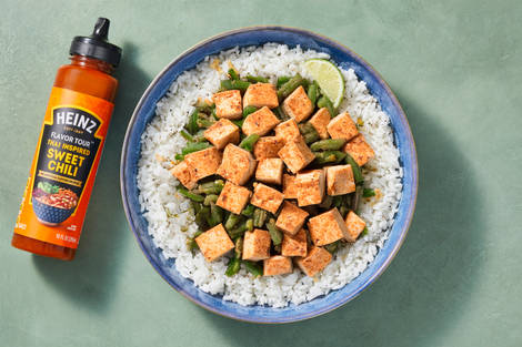 Sweet Chili Tofu & Green Bean Bowls
