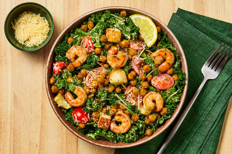 Shrimp, Chickpea & Kale Salad