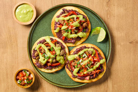 Turkey, Sweet Potato & Bean Tostadas