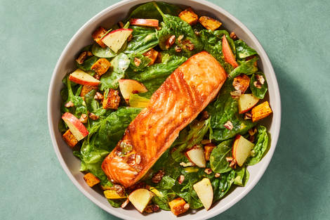 Orchard Salmon Spinach Salad