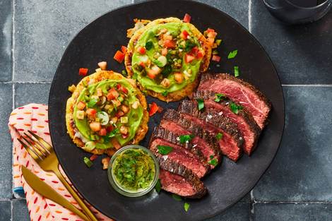 Cheesy Sirloin Asada Arepas