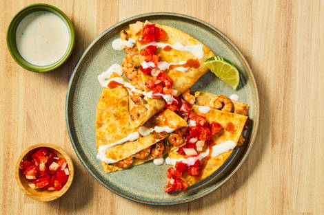 One-Pan Baja Shrimp Quesadillas