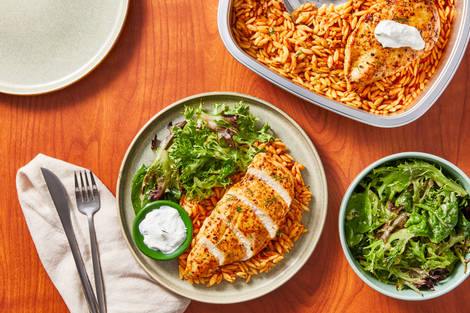 Prep & Bake Chicken Orzo Paprikash