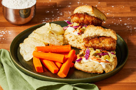 Crispy Pork Chop Biscuit Sandos