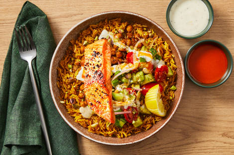 Shawarma-Spiced Salmon & Chickpeas