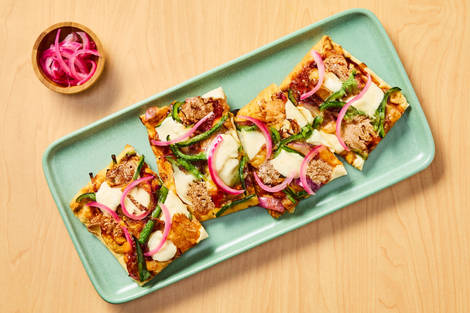 BBQ Flatbreads with Chicken Sausage