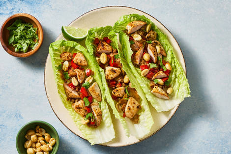 Sweet Chili Chicken Lettuce Wraps