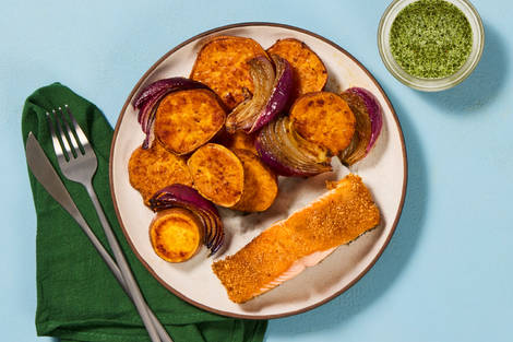 Panko-Crusted Chimichurri Cobia