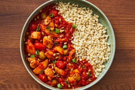 Tomato-Braised Chicken & Parsnip Stew