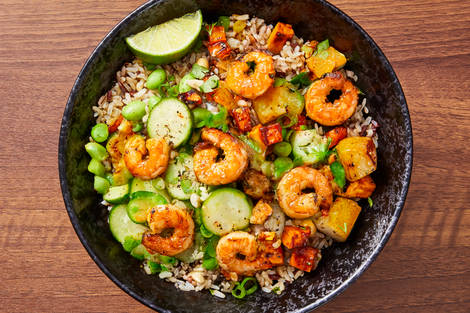 Thai Shrimp & Edamame Grain Bowls