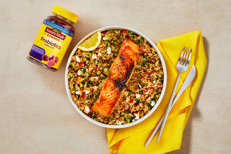 Salmon Tabbouleh Bowls