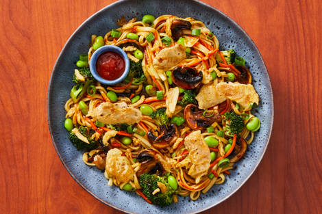 Miso Butter Chicken & Mushroom Lo Mein