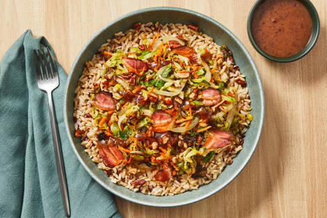 Bacon & Warm Brussels Sprout Grain Bowls