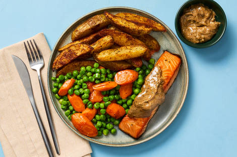 Sizzling Garlic Herb Butter Salmon