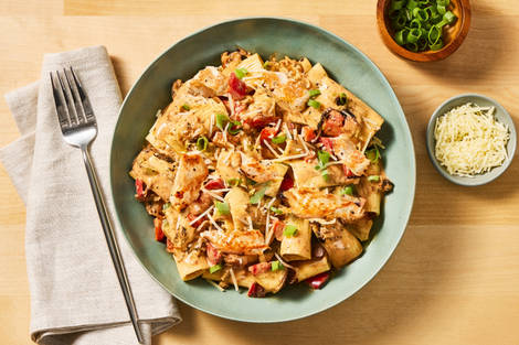 Chicken Rigatoni in a Creamy Pink Sauce