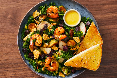 Cranberry-Apple Shrimp & Kale Salad