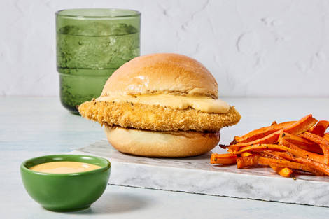 Garlicky Fried Tofu Sandwiches