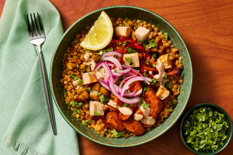 Shawarma-Spiced Tofu Couscous Bowls
