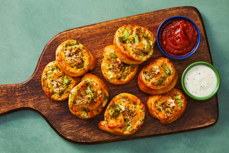 Broccoli Cheddar & Beef Pinwheels