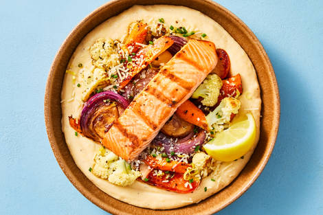 Tuscan Polenta & Salmon Bowls