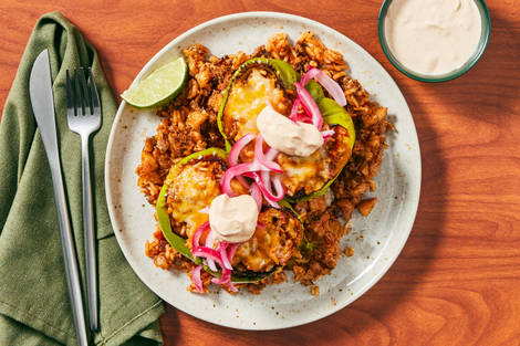 Tex-Mex Tofu Stuffed Green Peppers