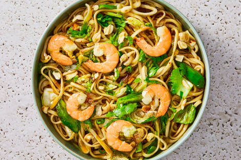 Sweet & Spicy Shrimp Noodle Stir-Fry