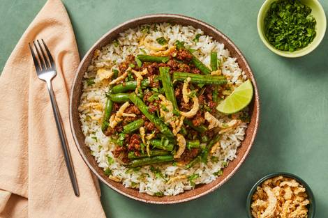 Sweet Chili Beef & Green Bean Bowls