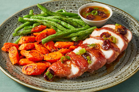 Prosciutto Chicken with Cherry Gastrique