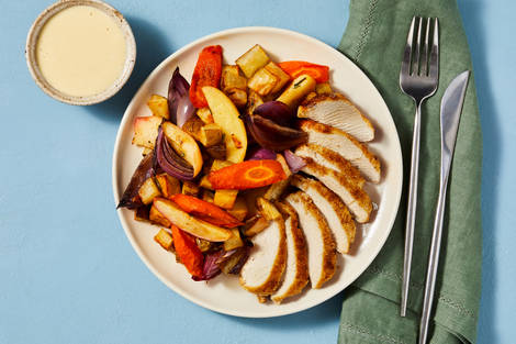 Sheet Pan Chicken with Creamy Mustard