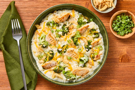 Creamy Cheddar Broccoli Chicken Risotto