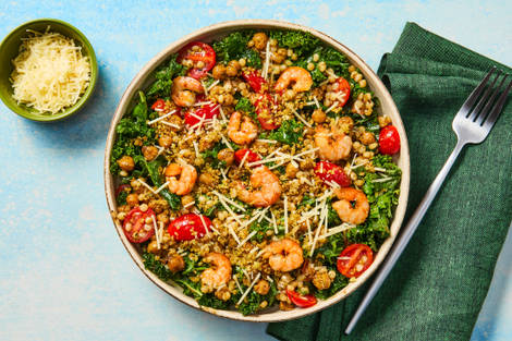 Italian Kale, Chicken & Couscous Salad 