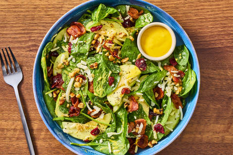 Bacon, Apple & Cheddar Spinach Salad