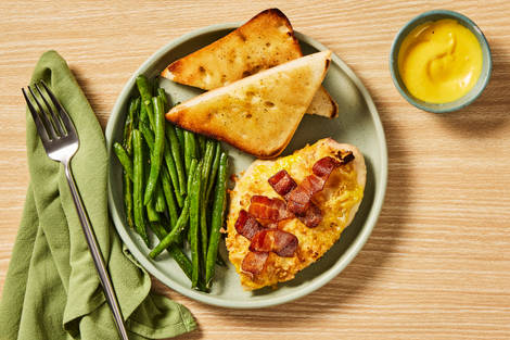 Dijon Onion Crunch Chicken with Bacon