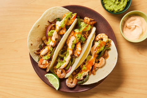 Fuego Shrimp Fajita Tacos 
