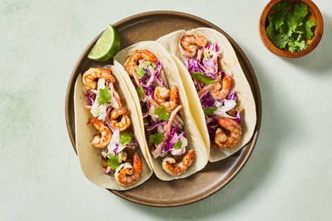 Sweet & Spicy Cashew Shrimp Tacos